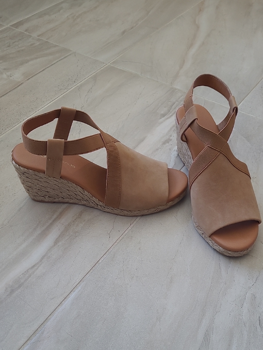 W9 Tan Wedge Sandal